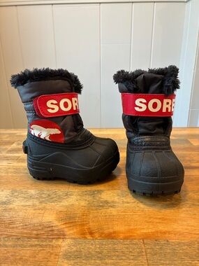 SOREL Kids' Snow Commander Red Winter Boots